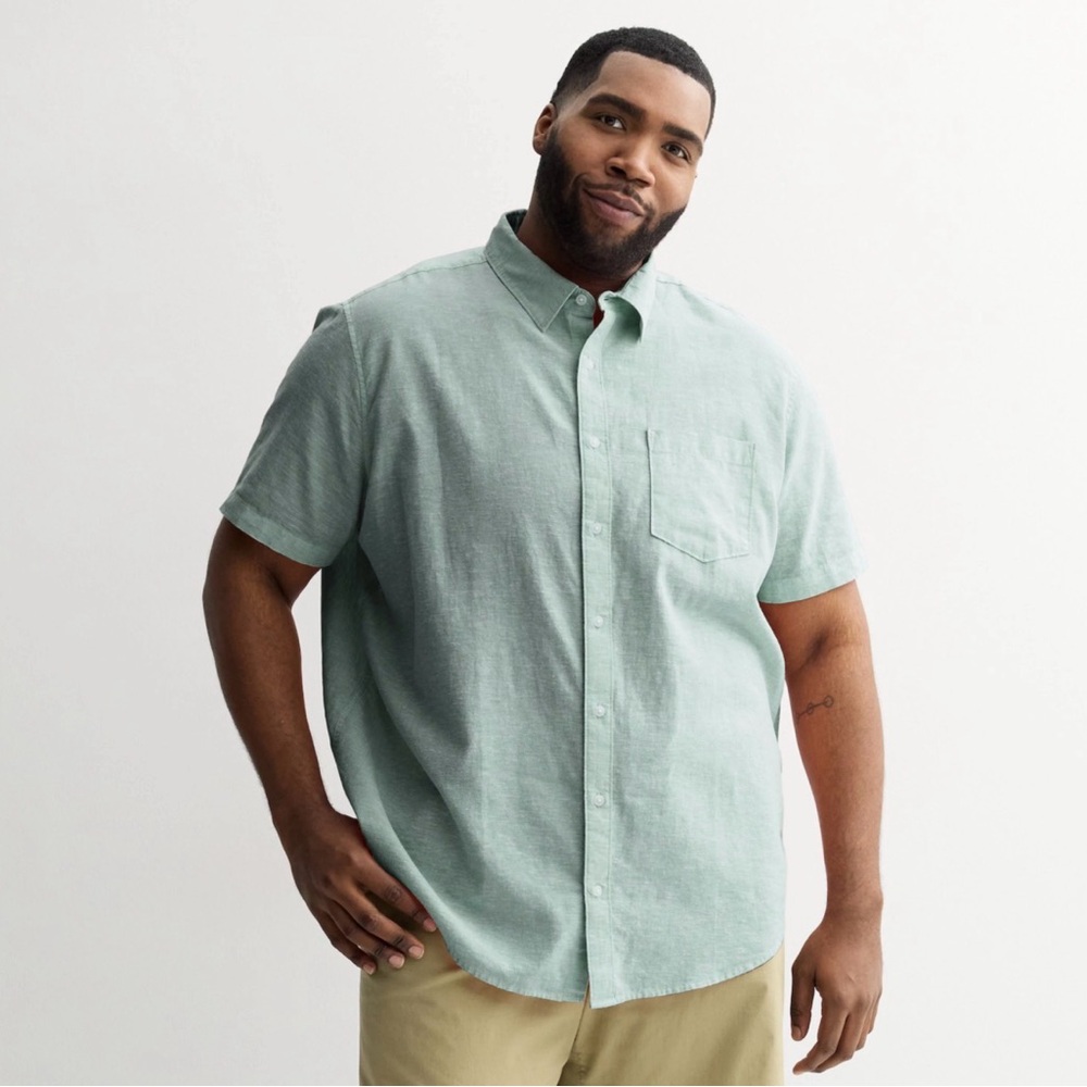 NWT Sonoma Men's Light Green Casual Button Down Shirt